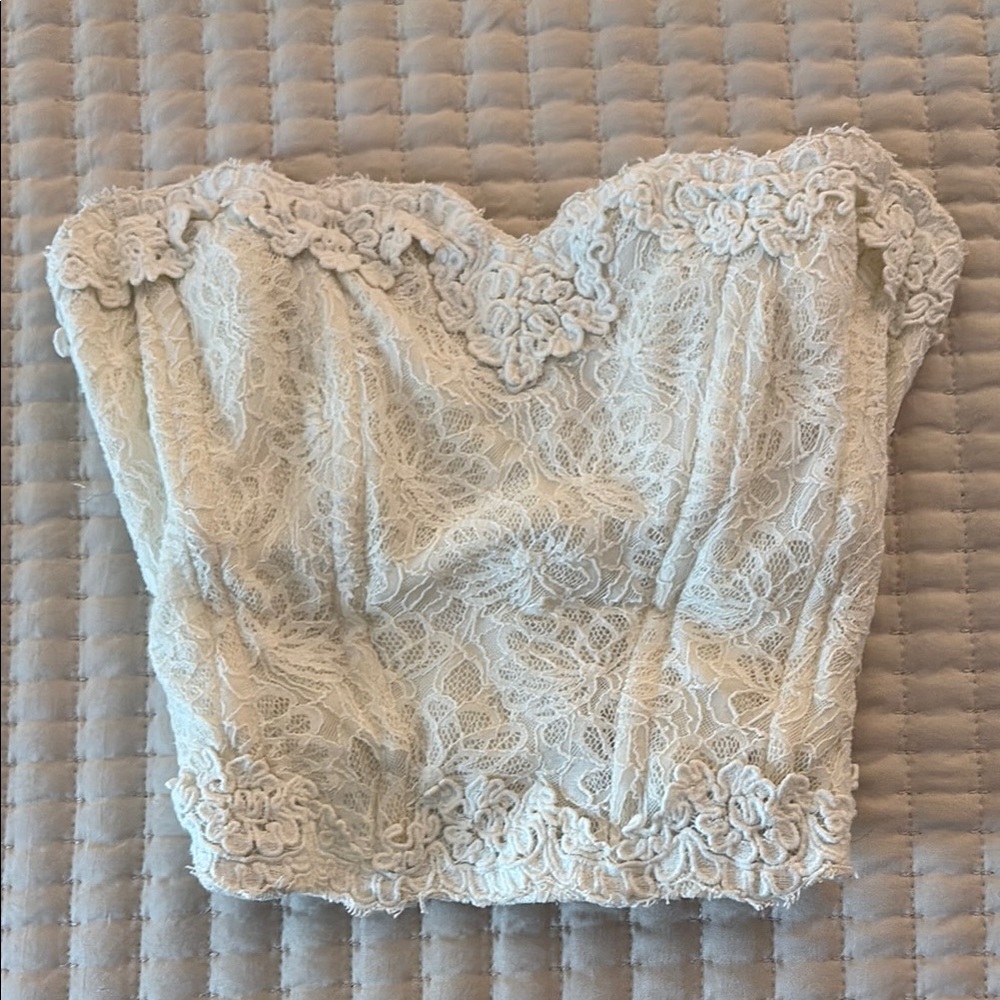 LoveShackFancy Textured Lace Top